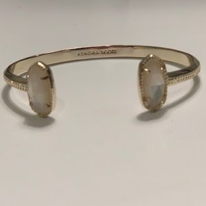 Kendra Scott Edie Gold Cuff Bracelet White Pearl